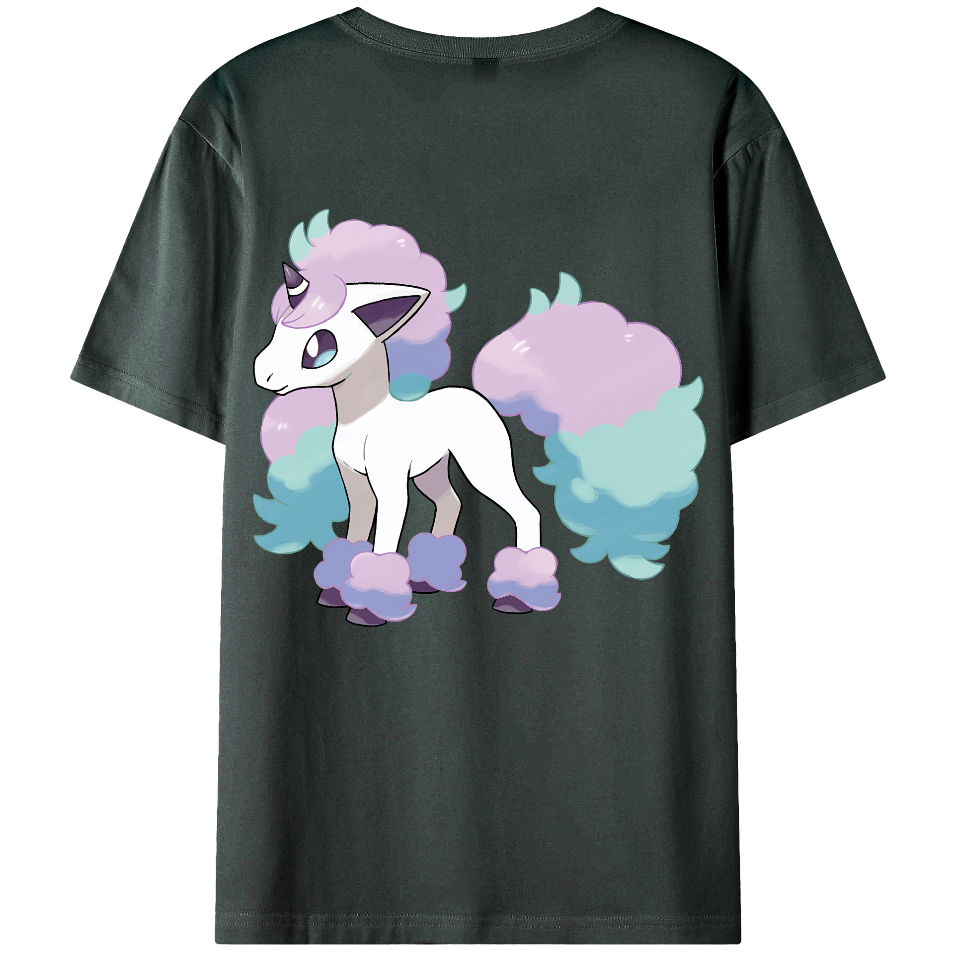 （画像用） ポケットモンスター Pokémon 綿100％ メンズ半袖Tシャツ（バックプリント） 通気性